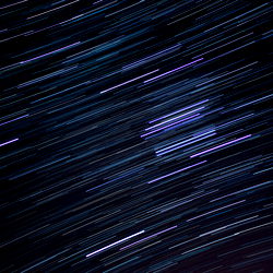 Vivid Night Sky with Star Trails,