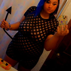 OnlyFans Model A-Amazing in Blue and Black