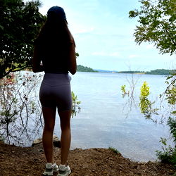 Serene Scenery: Woman in Tank Top