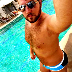 Andrey, the Moscow model posing in a swimsuit