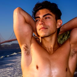 Fitness Model Posing for a Beach Photoshoot