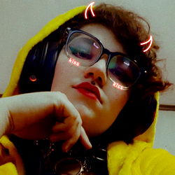 Emo Vibe with Spooky Makeup and Headphones