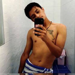 AngelCC in a bathroom