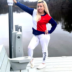 Fitness Enthusiast at the Dock