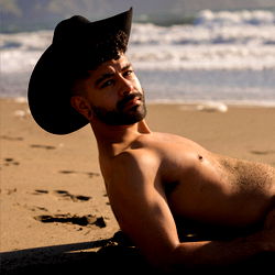 Andy Dunes Posing on the Beach