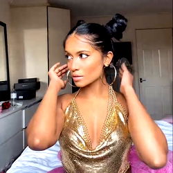 Aru Carter in Glittery Gold, OnlyFans