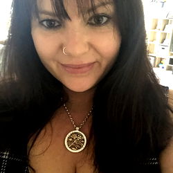 Adeline, a young adult woman, in a selfie