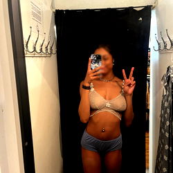 Fashionable Model Aura Blue in NYC