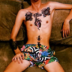 Brisinha Model Showcasing Tattooed Physique