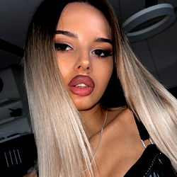 Model with Neon Hair in Black Lingerie