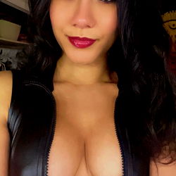 Luna, OnlyFans Model in Seductive Leather, Photoshoot