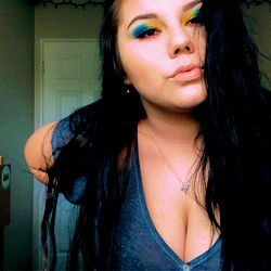 Stylized Onlyfans Model Cece in Colorful Eyeshadow