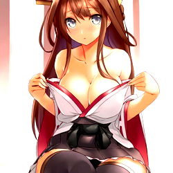 Anime-inspired artwork featuring Hermosita from everywhere, holding a shirt