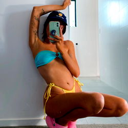 Abby in a Colorful Bikini