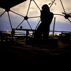 Alejandra Gomez in a Tent at Night