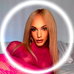 Model in Pink and Neon Green