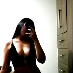 Model Posing in Room with Photograph Effect