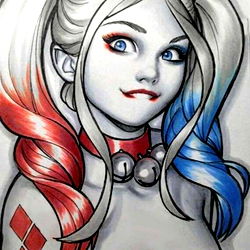 Vividly Colored Comic-Style Portrait of a Female Character