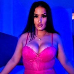 Striking Cherrylady in a Pink Dress, Onlyfans