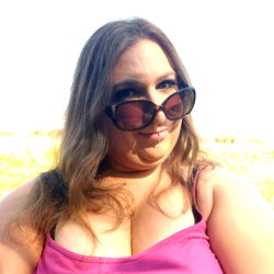 Allyfunny in a Pink Tank Top