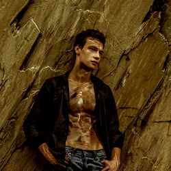 Alessandro - Model in Rocky Background