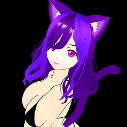 Stylized Anime-inspired Character with Cat Ears