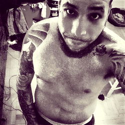 Fit Athletic Tattooed Man in Only Jeans, Ace from Gotham City