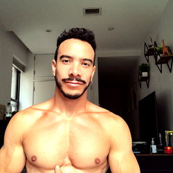 Alessio Vega, OnlyFans Model, Shirtless in Living Room