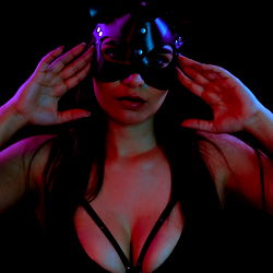 Onlyfans Model GriZ Wearing Cat Mask with Gloves