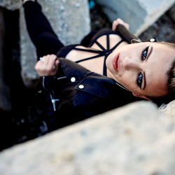 Abbysenvy posing in an urban setting