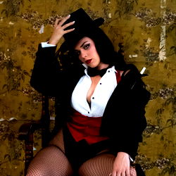 Stylish Costume Model in Character