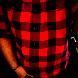 Vibrant Flannel Shirt in Red and Black