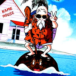 Anime-Inspired Artwork: A Person Surfing in the Ocean