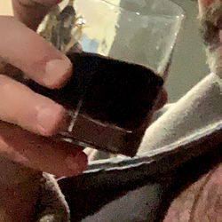 Enjoying a glass of wine