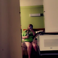 AJ in a Hotel Bathroom