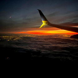 Vibrant Evening Flight with a Bold Jet Airline