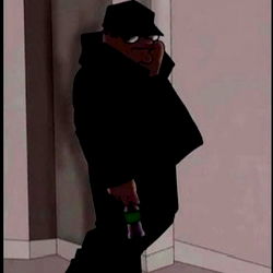 Anthropomorphic Character in a Pensive Posture