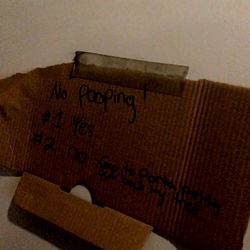 Crafty Cardboard Sign with Writing