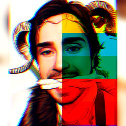 Colorful Pop Art Portrait of OnlyFans Model 🍇SultryDionysus🍷