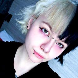 Stylized Portrait of Mica with Dyed Hair and Tattoos, 21