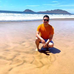 Aaron Contreras on a beach