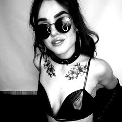 OnlyFans Model Alice in Tattoo-Inspired Leather Gear