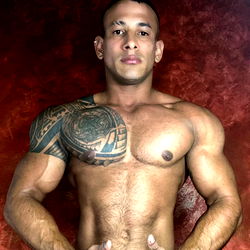 Shirtless OnlyFans Model APOLO CRUSH in an Athletic Pose