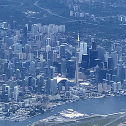 Aerial View of Toronto's Downtown Skyline