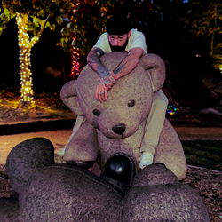Model Photoshoot at Night in Park