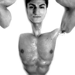 Fitness model in action pose