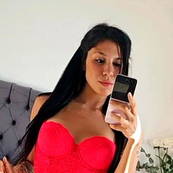 Attractive Model in Red Bikini