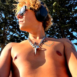 Fit and Tanned Beach Model