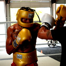 Boxing training session with The Beloved, Dallas