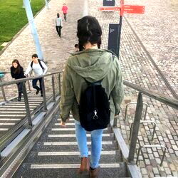 Ms Landault, a Parisian Teenager in a Cozy Raincoat